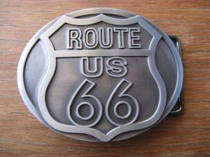 ROUTE 66 GREY TONE BELT BUCKLE