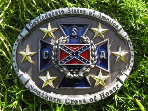 CONFEDERATE STATES OF AMERICA - SOUTHERN CROSS OF HONOR BELT BUCKLE