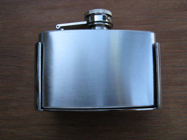 REMOVABLE 3OZ STAINLESS STEEL FLASK BELT BUCKLE
