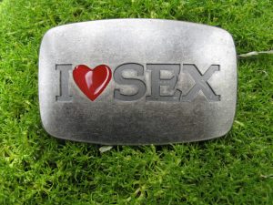 I LOVE SEX BELT BUCKLE
