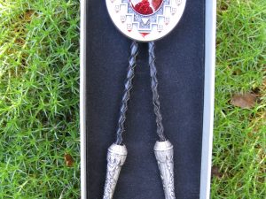 NATIVE AMERICAN SOUTH WEST SILVER PLATED BOLO TIE