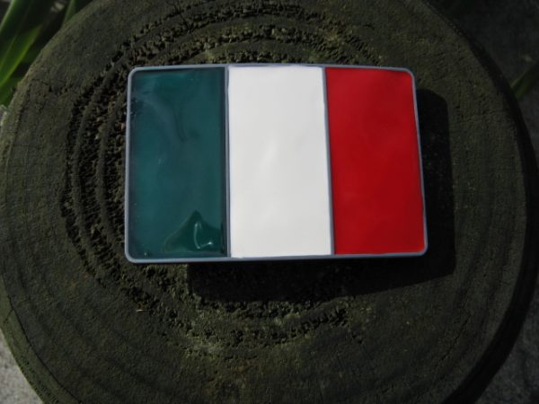ITALY FLAG BELT BUCKLE