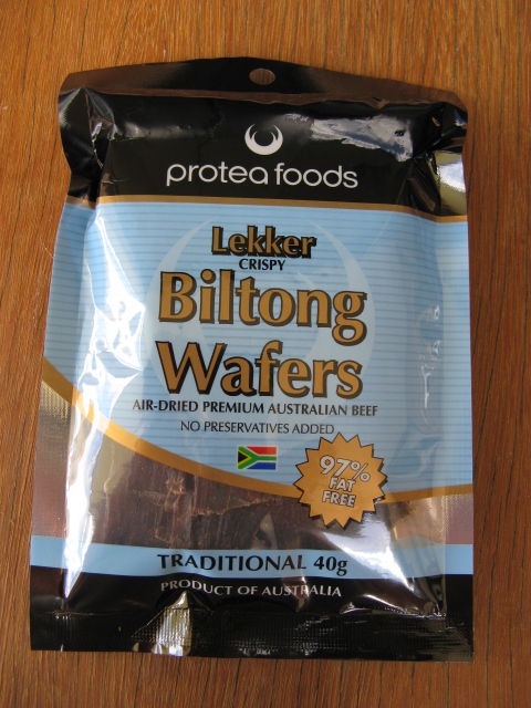 Traditional Beef Biltong Wafers 40g Packet