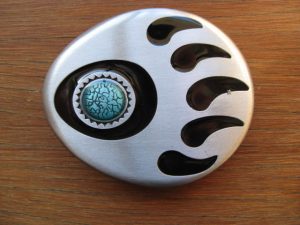 NATIVE AMERICAN BEAR PAW BELT BUCKLE