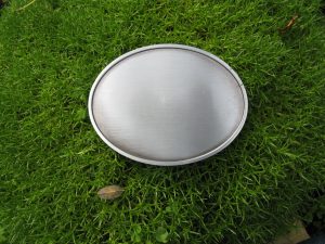OVAL BRUSHED CHROME BELT BUCKLE CAN BE ENGRAVED