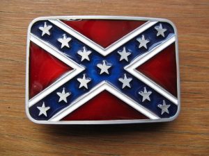 REBEL CONFEDERATE FLAG BELT BUCKLE