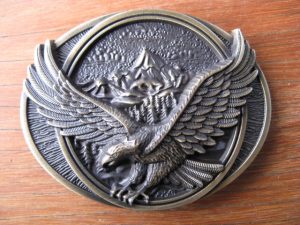 AMERICAN EAGLE BRONZED BELT BUCKLE