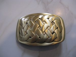 CELTIC KNOTS SOLID BRASS BELT BUCKLE