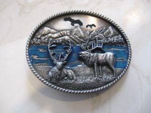 WAPITI COLOURED BELT BUCKLE