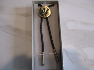 SAND CAST AND HAND POLISHED BRONZE EAGLE BOLO TIE
